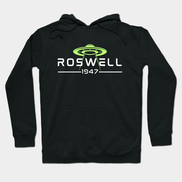 Roswell UFO 1947 - Alien Flying Saucer Crash Hoodie by Paranormalshirts